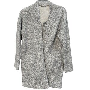 Zara Collection Gray Knit Coatigan Sweater Jacket Small
